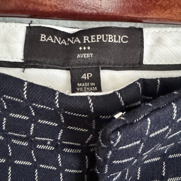 Banana Republic Navy Plaid Pant - Picture 5 of 5